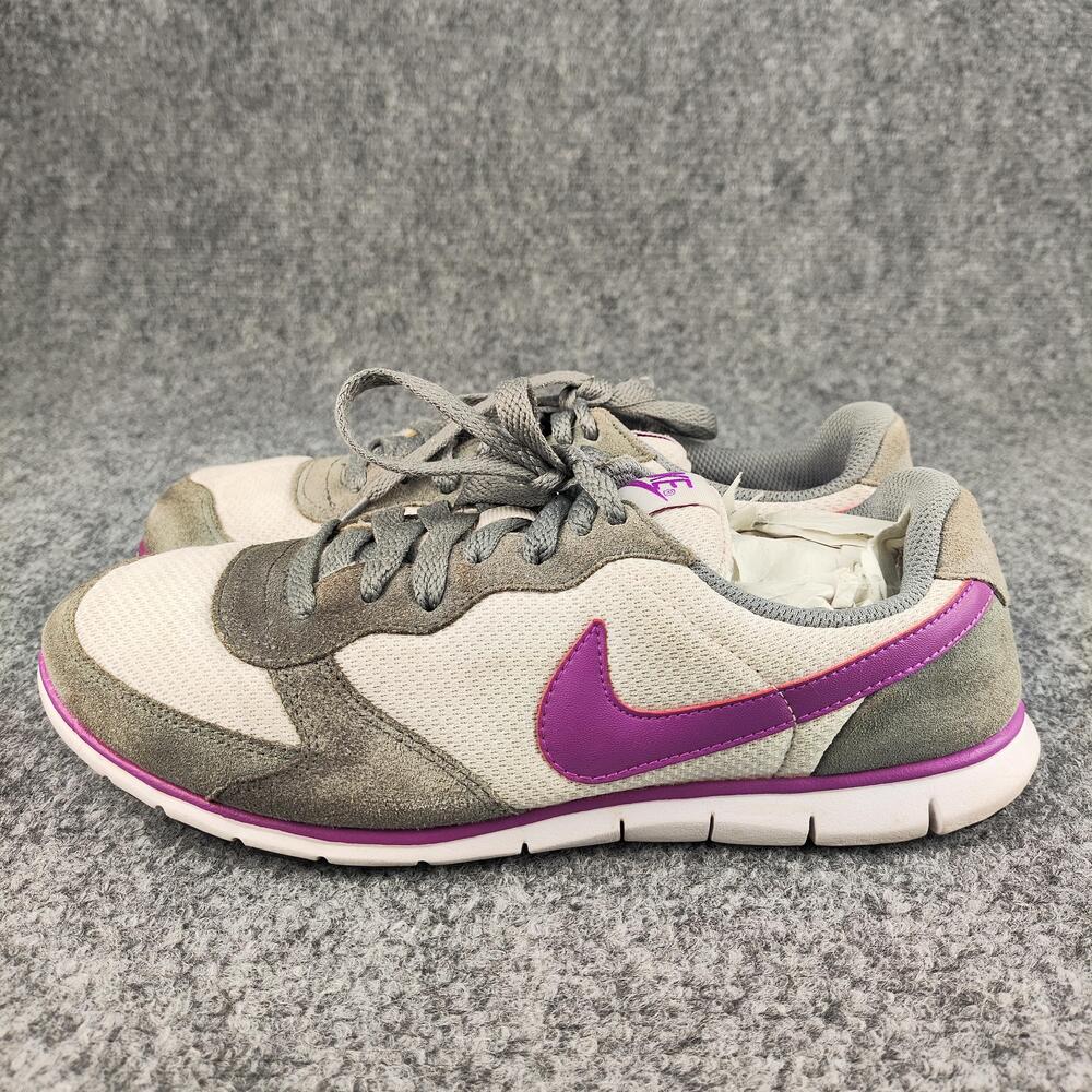 Nike Shoes Womens Size 6.5 Gray Purple Mesh Suede Running Sneakers 324857-160